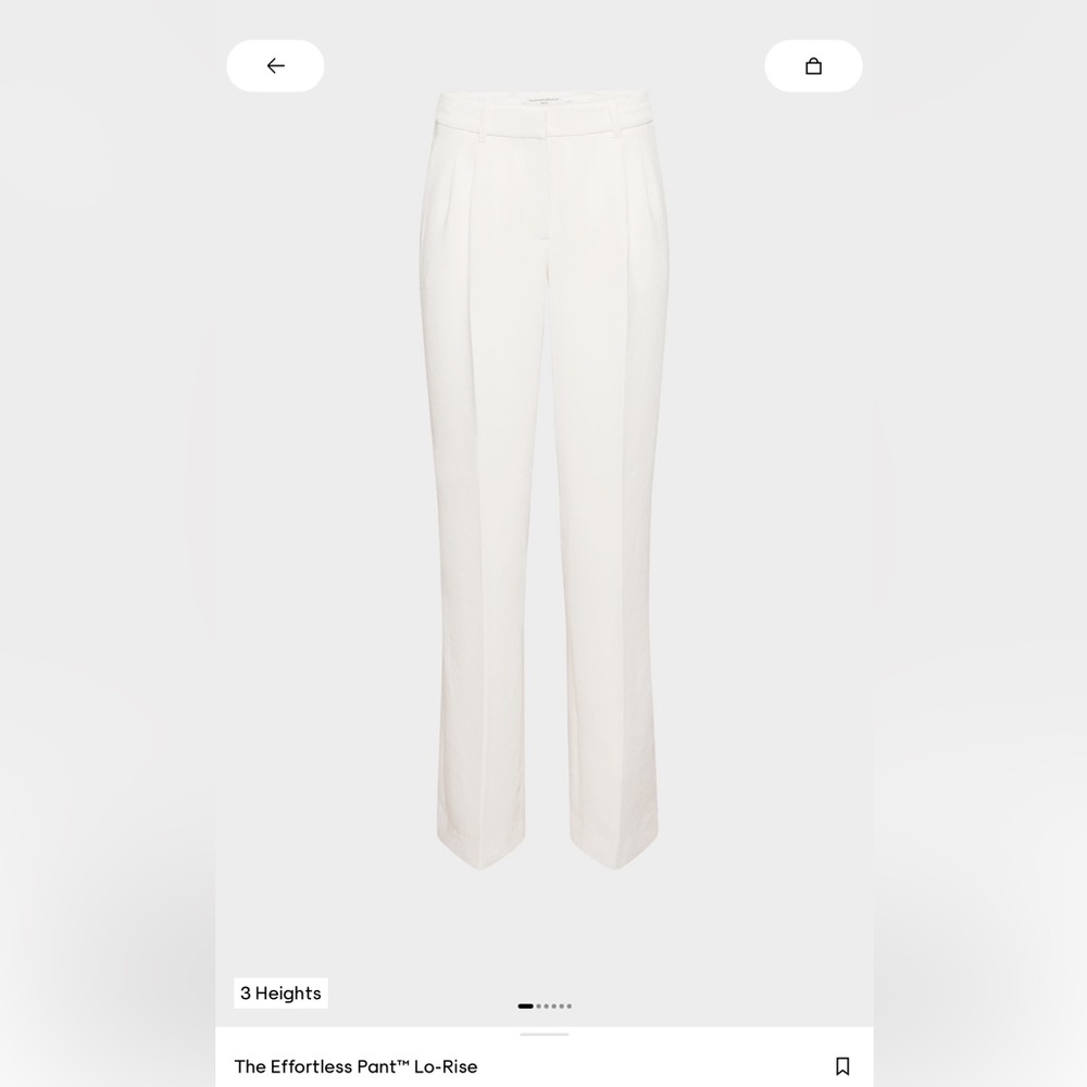 Aritzia effortless pant low rise short